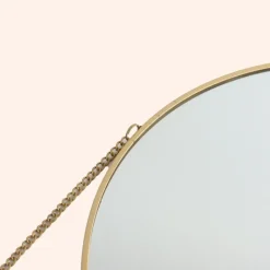 MISOU Spiegel Set van 3 Rond Goud Metaal Wandspiegel