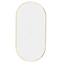 MISOU Spiegel Wandspiegel Rond Ovaal Goud 50 cm