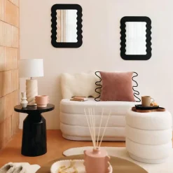 MISOU Wandspiegel Organische Vorm - Zwart