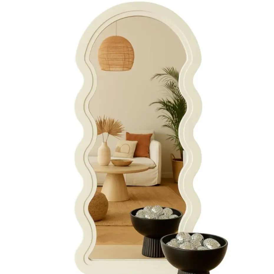 MISOU Wandspiegel Organische Vorm - Wit