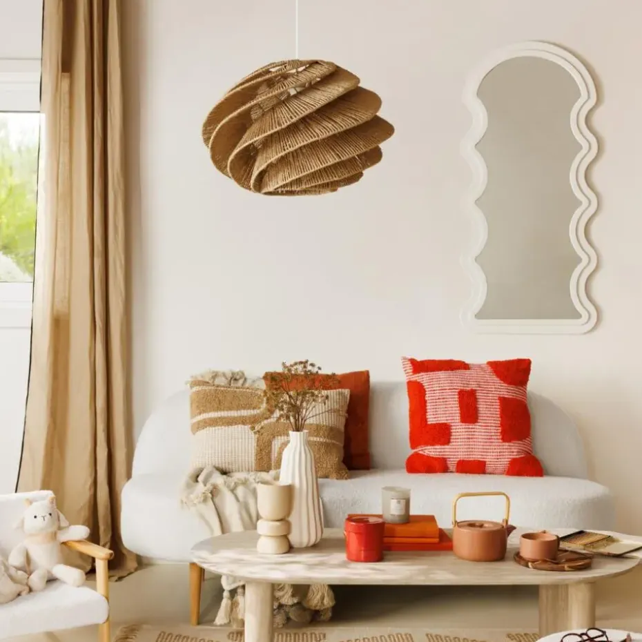 MISOU Wandspiegel Organische Vorm - Wit