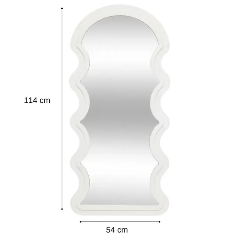 MISOU Wandspiegel Organische Vorm - Wit