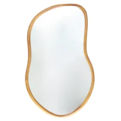 MISOU Wandspiegel Spiegel Organische Vorm 75x45cm Hout