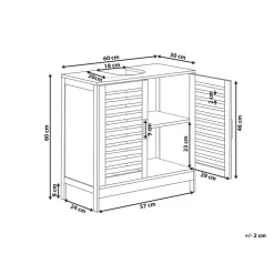MISSOULA - Wastafelkast - Lichthout - Bamboe