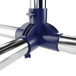 Mobiel kledingrek - verstelbaar - 1 rail en 2 haken - 87x165x44 cm - zilvergrijs