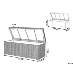 MODENA - Kussenbox - Grijs - PE rotan