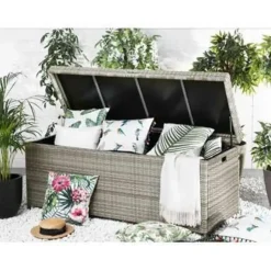 MODENA - Kussenbox - Grijs - PE rotan