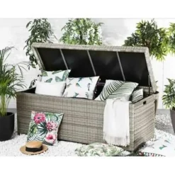 MODENA - Kussenbox - Grijs - PE rotan