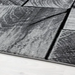 Modern Design Vloerkleed Parma - Zwart/Grijs - Laagpolig 200x290 cm