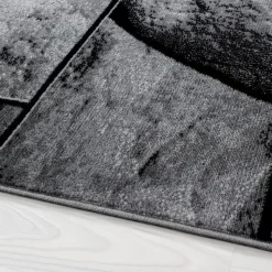 Modern Design Vloerkleed Parma - Zwart/Grijs - Laagpolig 120x170 cm