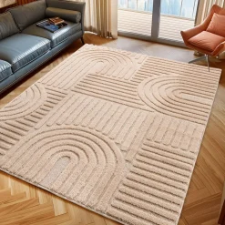 Modern Japandi Vloerkleed - Roze - Boho Scandinavisch - 200x290 cm Laagpolig