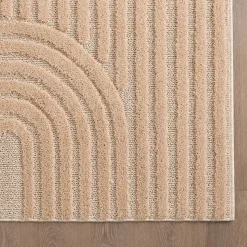 Modern Japandi Vloerkleed - Roze - Boho Scandinavisch - 200x290 cm Laagpolig