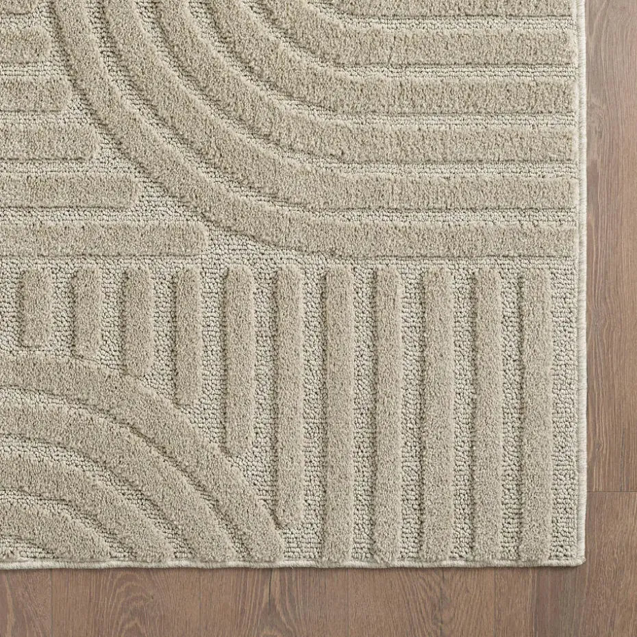 Modern Japandi Vloerkleed - Beige - Boho Scandinavisch - 160x230 cm Laagpolig