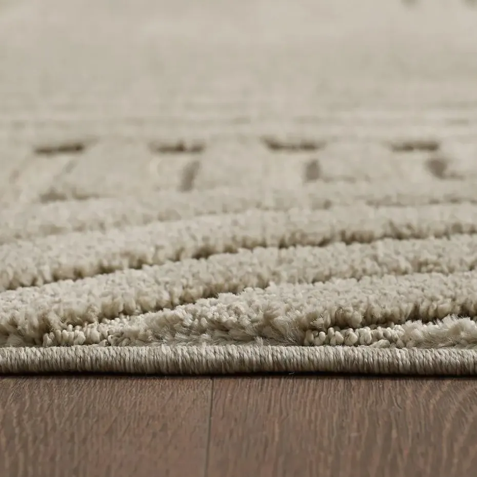 Modern Japandi Vloerkleed - Beige - Boho Scandinavisch - 160x230 cm Laagpolig