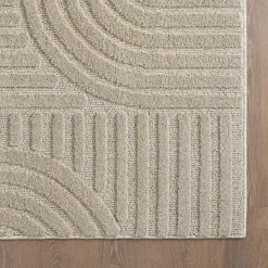 Modern Japandi Vloerkleed - Beige - Boho Scandinavisch - 200x290 cm Laagpolig