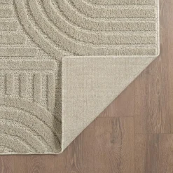 Modern Japandi Vloerkleed - Beige - Boho Scandinavisch - 200x290 cm Laagpolig