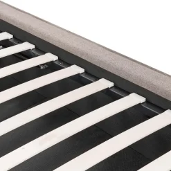 MOISSAC - Bed - Taupe - 180 x 200 cm - Polyester