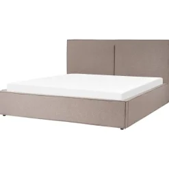 MOISSAC - Bed - Taupe - 180 x 200 cm - Polyester