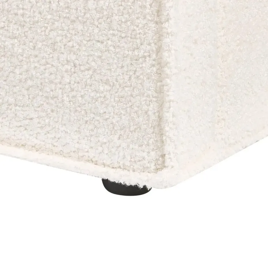 MOISSAC - Tweepersoonsbed - Off-white - 180 x 200 cm - Polyester