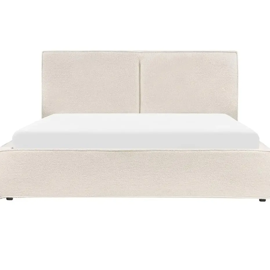 MOISSAC - Tweepersoonsbed - Off-white - 180 x 200 cm - Polyester