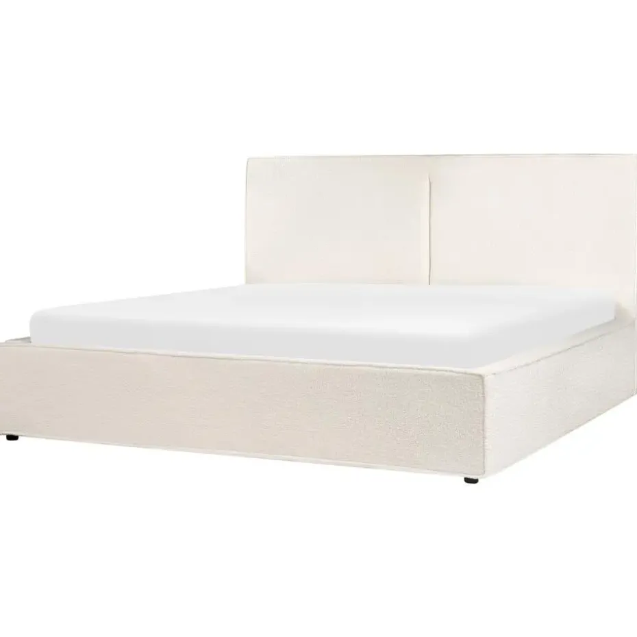MOISSAC - Tweepersoonsbed - Off-white - 180 x 200 cm - Polyester