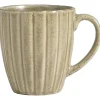 Mok met oor Flora bruin stoneware