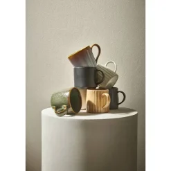 Mok met oor Mila - crème - stoneware - 340 ml