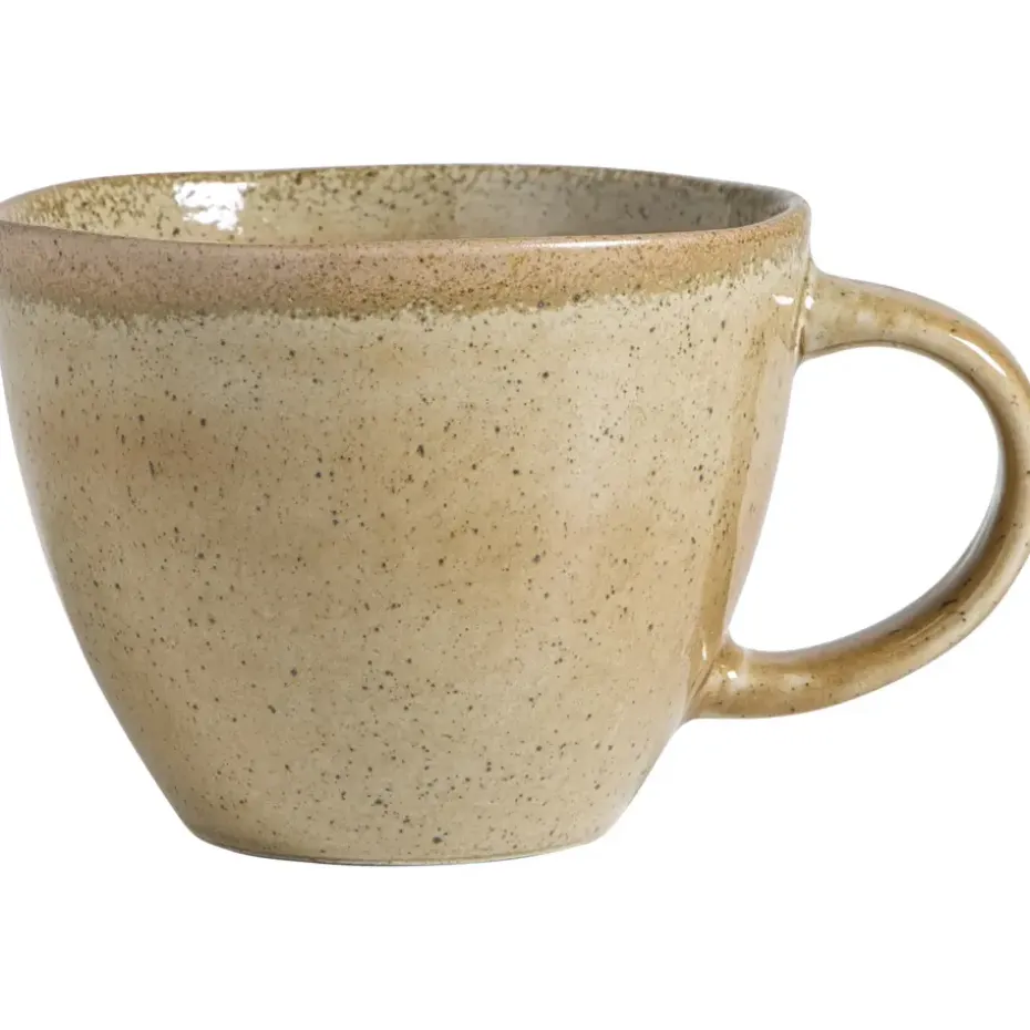 Mok met oor Nora bruin stoneware - 220 ml