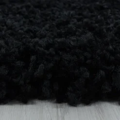Monaco Soft Shaggy Hoogpolig Vloerkleed Black - 240x340 CM