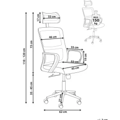 MONARCH - Bureaustoel - Beige - Stof