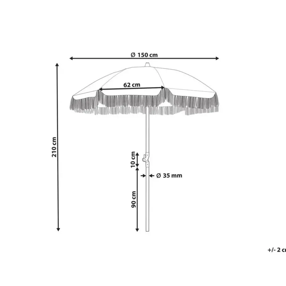 MONDELLO - Parasol - Roze/Wit - Polyester
