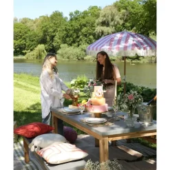 MONDELLO - Parasol - Roze/Wit - Polyester