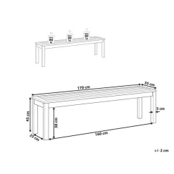 MONSANO - Tuinbank - Lichte houtkleur - Eucalyptushout