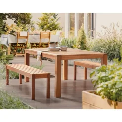 MONSANO - Tuintafel - Lichthout - 105 x 190 cm - Eucalyptushout