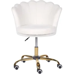 MONTICELLO - Bureaustoel - Wit - Bouclé