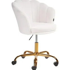 MONTICELLO - Bureaustoel - Wit - Bouclé