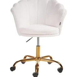 MONTICELLO - Bureaustoel - Wit - Bouclé