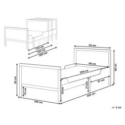 MONTIGNY - Uitschuifbaar kinderbed - Lichtbruin - Dennenhout