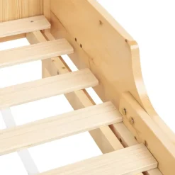 MONTIGNY - Uitschuifbaar kinderbed - Lichtbruin - Dennenhout