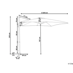 MONZA II - Zweefparasol - Groen - Polyester