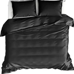 Moodit Dekbedovertrek Basil Black - Tweepersoons - 200 x 220 cm - Katoen