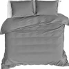 Moodit Dekbedovertrek Basil Grey - Tweepersoons - 200 x 220 cm - Katoen
