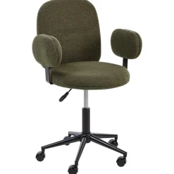 MORAGA - Bureaustoel - Donkergroen - Bouclé