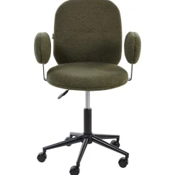 MORAGA - Bureaustoel - Donkergroen - Bouclé