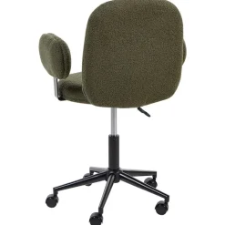 MORAGA - Bureaustoel - Donkergroen - Bouclé