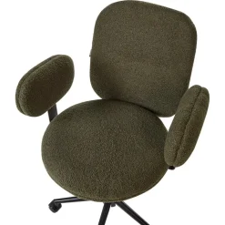 MORAGA - Bureaustoel - Donkergroen - Bouclé