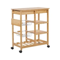 MORINO - Keukentrolley - Lichte houtkleur - Bamboehout