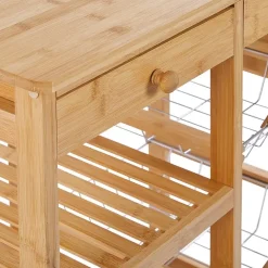 MORINO - Keukentrolley - Lichte houtkleur - Bamboehout