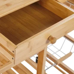 MORINO - Keukentrolley - Lichte houtkleur - Bamboehout