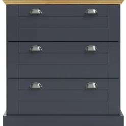 Motala - Commode met 3 laden en grijs hout effect